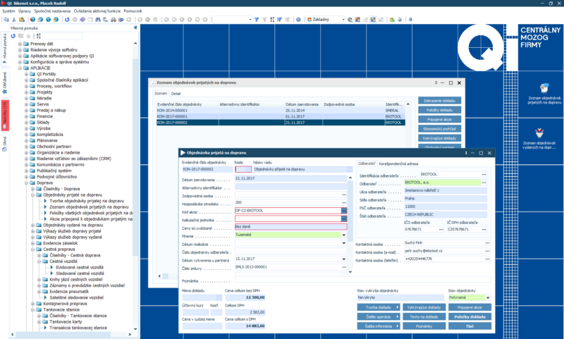 Organizujte objednávky prepravy prehľadne
