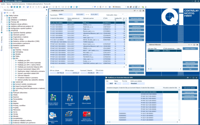 Podklady pre DPH a kontrolné hlásenie
