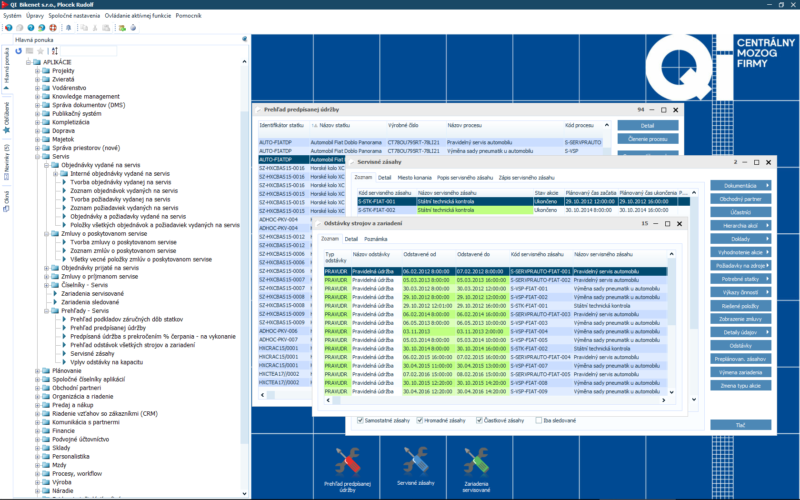 Odstávky strojov a zariadení
